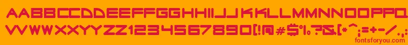 Radiosta Font – Red Fonts on Orange Background