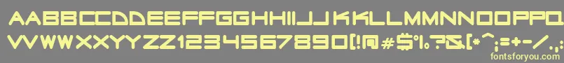 Radiosta Font – Yellow Fonts on Gray Background