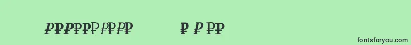 Rubsr Font – Black Fonts on Green Background