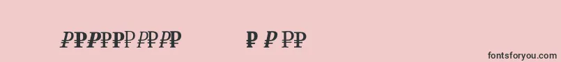Rubsr-Schriftart – Schwarze Schriften auf rosa Hintergrund
