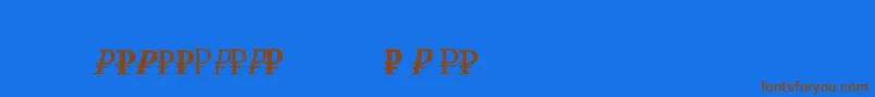 Rubsr Font – Brown Fonts on Blue Background
