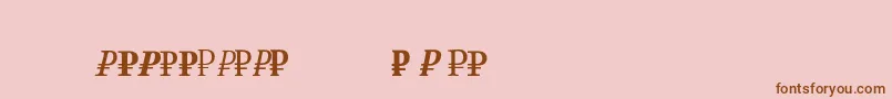 Rubsr Font – Brown Fonts on Pink Background