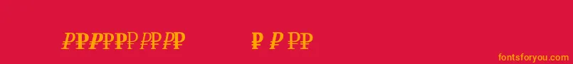 Rubsr Font – Orange Fonts on Red Background