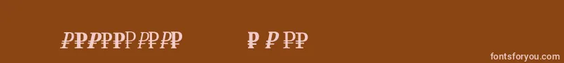 Rubsr Font – Pink Fonts on Brown Background