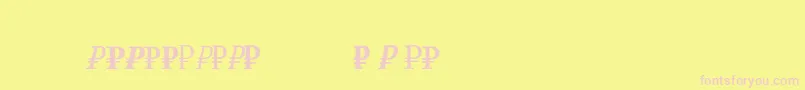 Шрифт Rubsr – розовые шрифты на жёлтом фоне