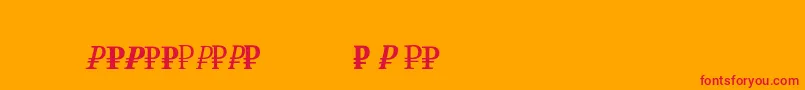 Rubsr Font – Red Fonts on Orange Background