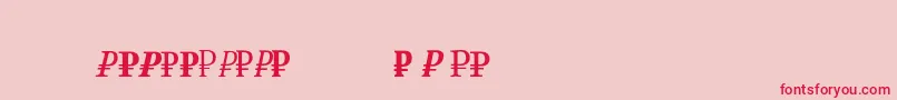 Rubsr Font – Red Fonts on Pink Background