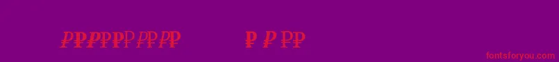 Rubsr-fontti – punaiset fontit violetilla taustalla