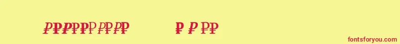 Rubsr Font – Red Fonts on Yellow Background
