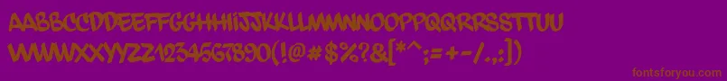 Dfdchasquilla Font – Brown Fonts on Purple Background