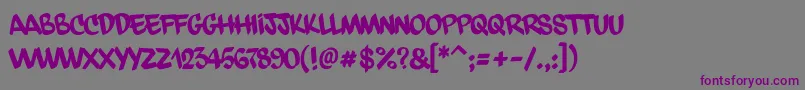 Шрифт Dfdchasquilla – фиолетовые шрифты на сером фоне