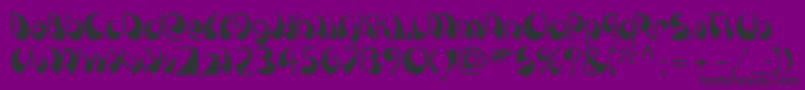 BreezeLtLeft Font – Black Fonts on Purple Background