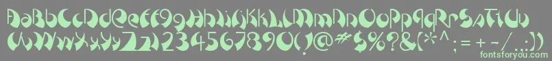 BreezeLtLeft Font – Green Fonts on Gray Background