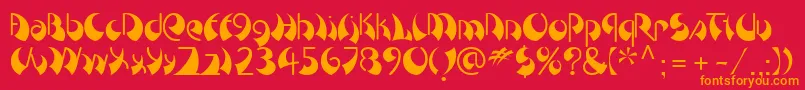 BreezeLtLeft Font – Orange Fonts on Red Background