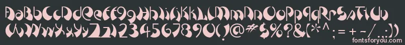 BreezeLtLeft Font – Pink Fonts on Black Background