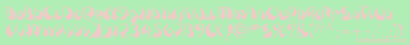 BreezeLtLeft-Schriftart – Rosa Schriften auf grünem Hintergrund