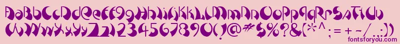 BreezeLtLeft Font – Purple Fonts on Pink Background