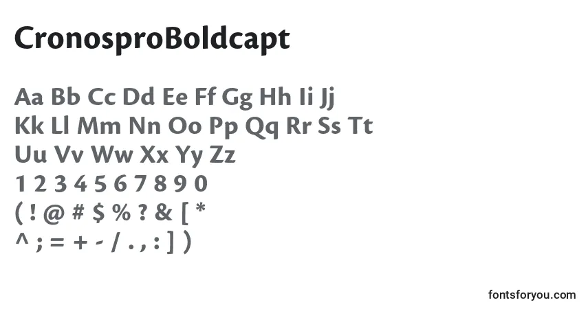 Шрифт CronosproBoldcapt – алфавит, цифры, специальные символы
