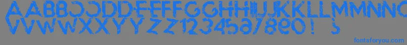 Blackoutmorning Font – Blue Fonts on Gray Background