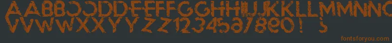 Blackoutmorning-fontti – ruskeat fontit mustalla taustalla
