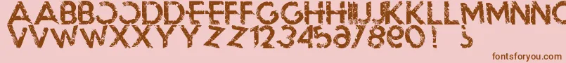 Blackoutmorning Font – Brown Fonts on Pink Background
