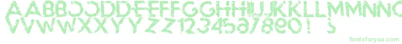 Blackoutmorning-Schriftart – Grüne Schriften auf weißem Hintergrund