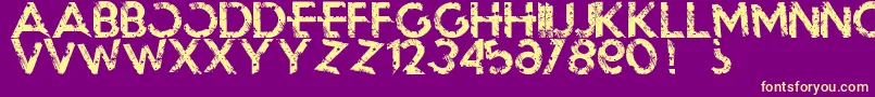 Blackoutmorning Font – Yellow Fonts on Purple Background
