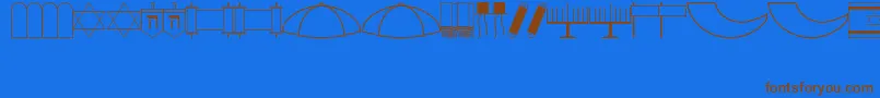 Saiba mais sobre a fonte Jewish Fonte Jewish – fontes marrons em um fundo azul