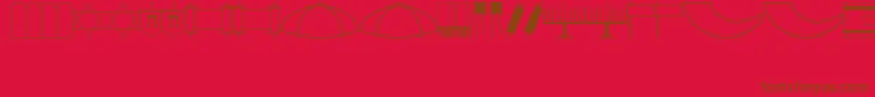 Jewish Font – Brown Fonts on Red Background