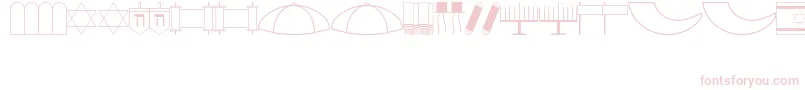 Jewish Font – Pink Fonts on White Background