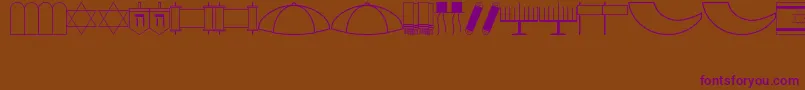 Jewish Font – Purple Fonts on Brown Background