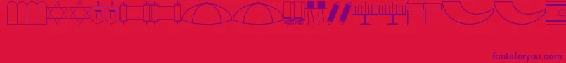 Saiba mais sobre a fonte Jewish Fonte Jewish – fontes roxas em um fundo vermelho