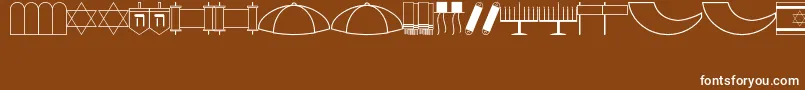 Jewish Font – White Fonts on Brown Background