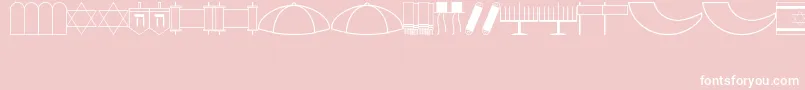 Jewish Font – White Fonts on Pink Background