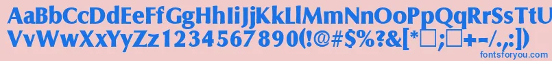 FerruledisplaysskRegular Font – Blue Fonts on Pink Background