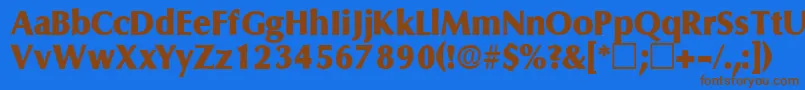 FerruledisplaysskRegular Font – Brown Fonts on Blue Background