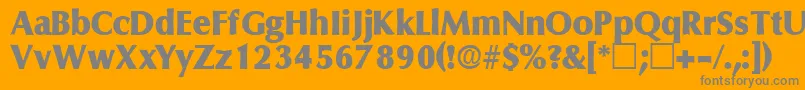 FerruledisplaysskRegular Font – Gray Fonts on Orange Background
