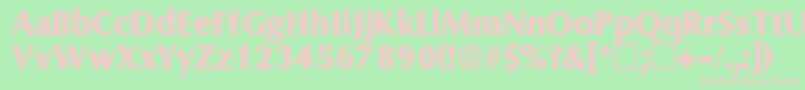 FerruledisplaysskRegular Font – Pink Fonts on Green Background