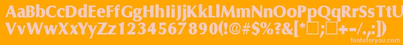 FerruledisplaysskRegular Font – Pink Fonts on Orange Background