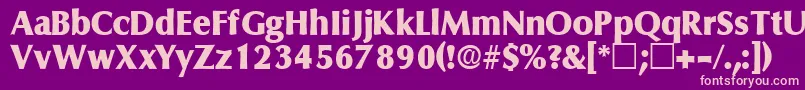 FerruledisplaysskRegular Font – Pink Fonts on Purple Background