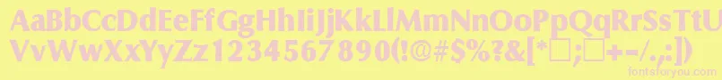 FerruledisplaysskRegular Font – Pink Fonts on Yellow Background