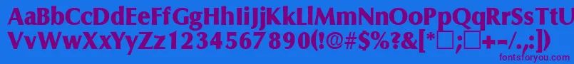 FerruledisplaysskRegular Font – Purple Fonts on Blue Background