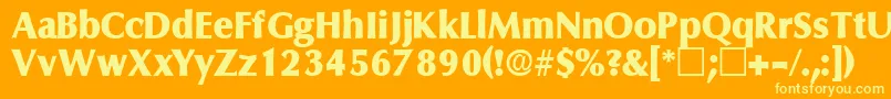 FerruledisplaysskRegular Font – Yellow Fonts on Orange Background