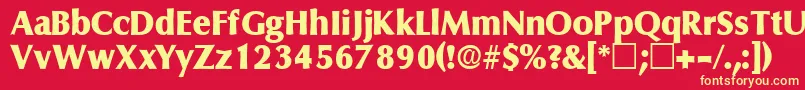 FerruledisplaysskRegular Font – Yellow Fonts on Red Background