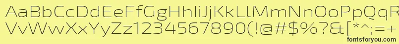 Exo2Extralightexpanded Font – Black Fonts on Yellow Background