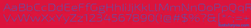 Exo2Extralightexpanded Font – Blue Fonts on Red Background