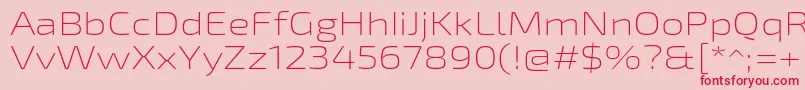 Exo2Extralightexpanded Font – Red Fonts on Pink Background