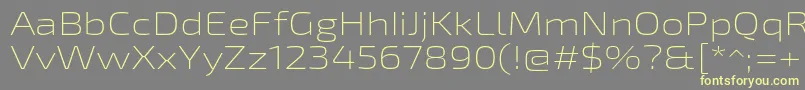 Exo2Extralightexpanded Font – Yellow Fonts on Gray Background
