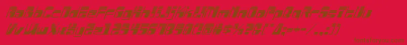 Drosselmeyerhalfital Font – Brown Fonts on Red Background