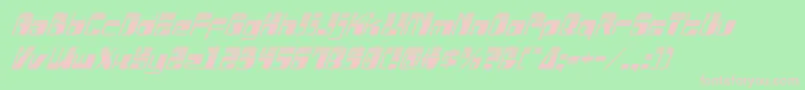Czcionka Drosselmeyerhalfital – różowe czcionki na zielonym tle